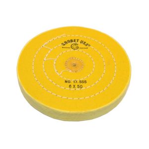 DISCO GROBET ALGODON AMARILLO 150 MM. DIAM. 50 HOJAS (17.555)