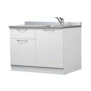 CONJ. MOBILIARIO AUX.METALICO ZILFOR, SOBRE A. INOX C/GRIFO Y LAV
