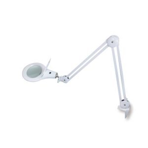 LAMPARA C/ LUPA 5 DIOPTRIAS  CON PINZA PARA FIJACION 90 LEDS 9W