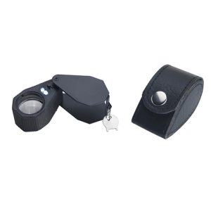 LUPA NEGRA 10X CON LUZ LED