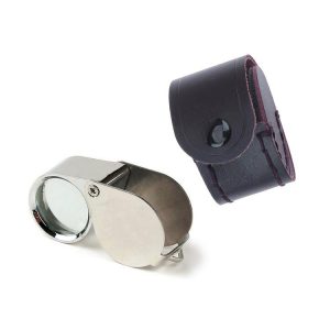 LUPA TRIPLET CROMADA 10x CON FUNDA